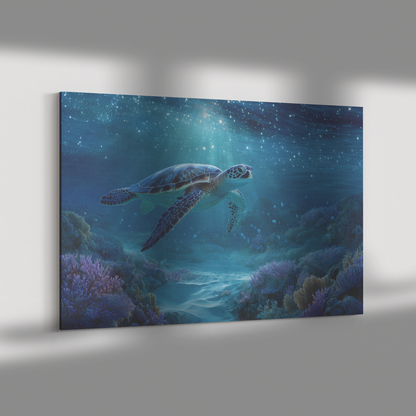 Enchanted_Sea_Turtle_with_Blue_Eyes_Swim_H_Rectangle_Dramatic_Shadow_Mockup.png_15406642