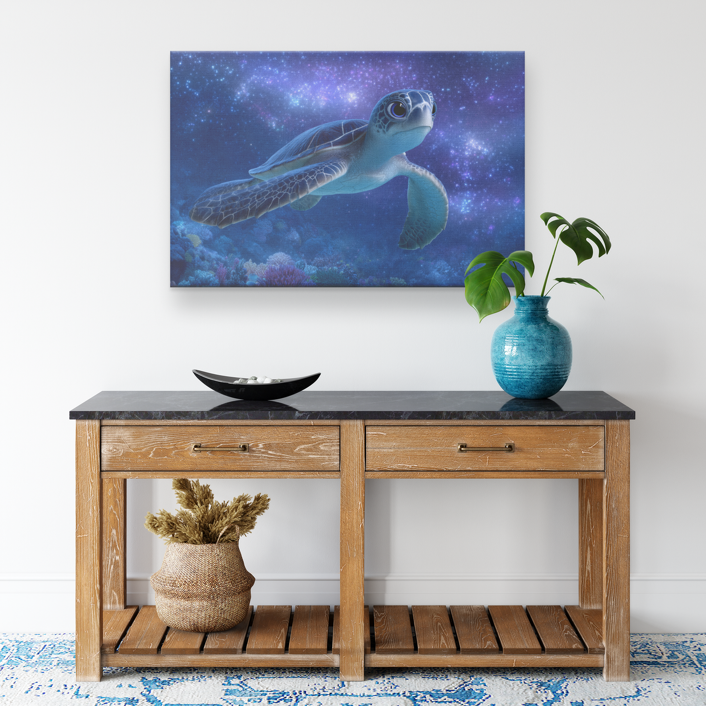 Enchanted_Sea_Turtle_with_Blue_Eyes_Swim_H_Rectangle_Smaller_Lifestyle_Mockup.png_15406638
