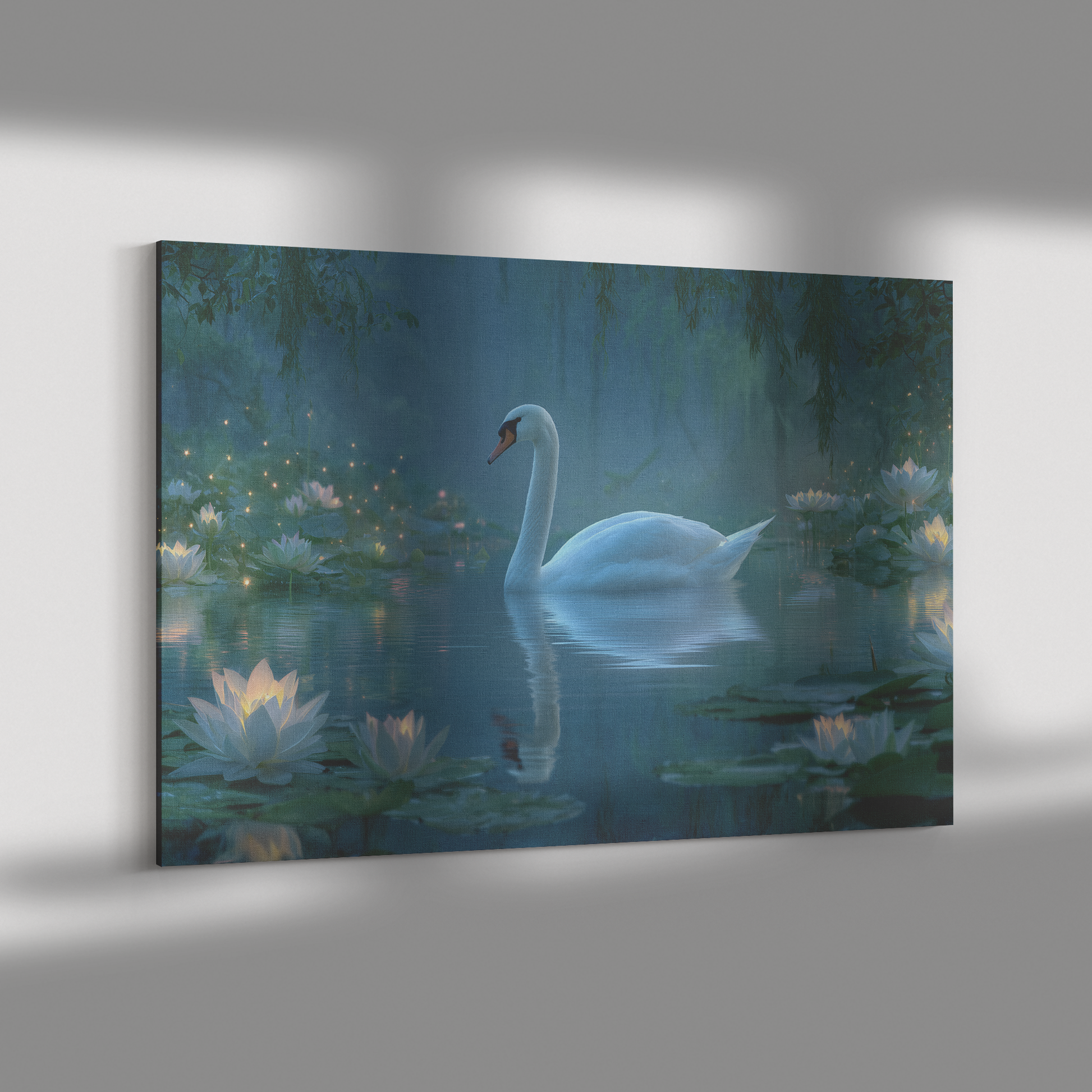 Enchanted_Swan_Surrounded_by_Glowing_Lot_H_Rectangle_Dramatic_Shadow_Mockup.png_15330487