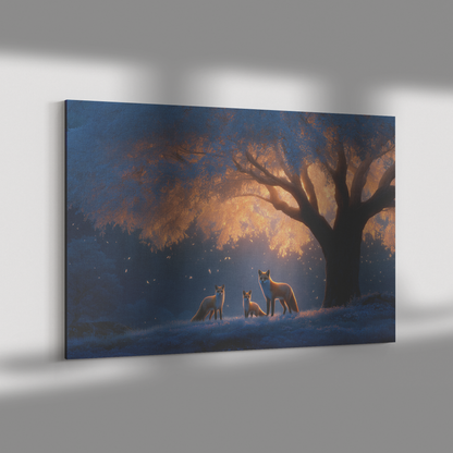Family_of_Foxes_Beneath_Glowing_Tree_wit_H_Rectangle_Dramatic_Shadow_Mockup.png_15519504