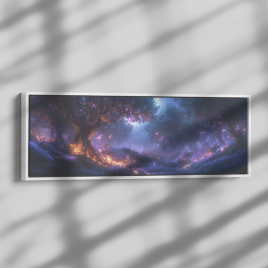 Fantasy_Forest_Luminous_Plants_Enchanted_Framed_Canvas_H_Panoramic_Dramatic_Shad_Mockup.png