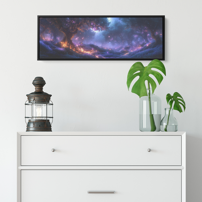 Fantasy_Forest_Luminous_Plants_Enchanted_Framed_Canvas_H_Panoramic_Small_Lifesty_Mockup.png