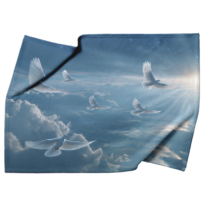 Flock_Of_Angels_With_Shimmering_Wings_Fl_H_Blanket_Top_Bottom_Folds_Mockup.png