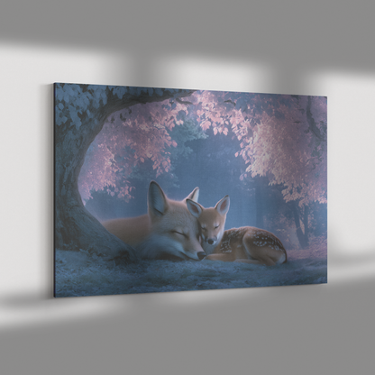 Fox_Cub_and_Baby_Deer_Napping_Under_Hear_H_Rectangle_Dramatic_Shadow_Mockup.png_15352374
