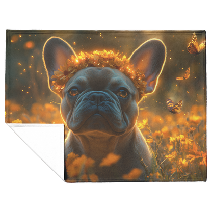 French_Bulldog_with_Flower_Crown_in_Wild_H_Blanket_Flat_Fold_Mockup.png
