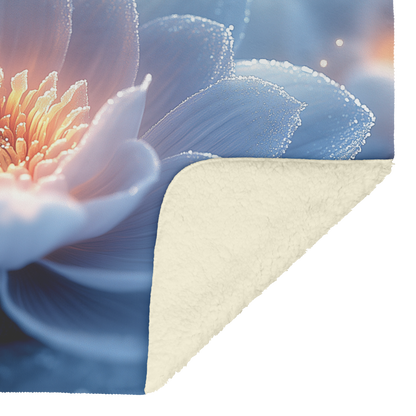 Frosted_Glowing_Dahlias_with_Snowflakes__H_Blanket_Sherpa_Mockup.png
