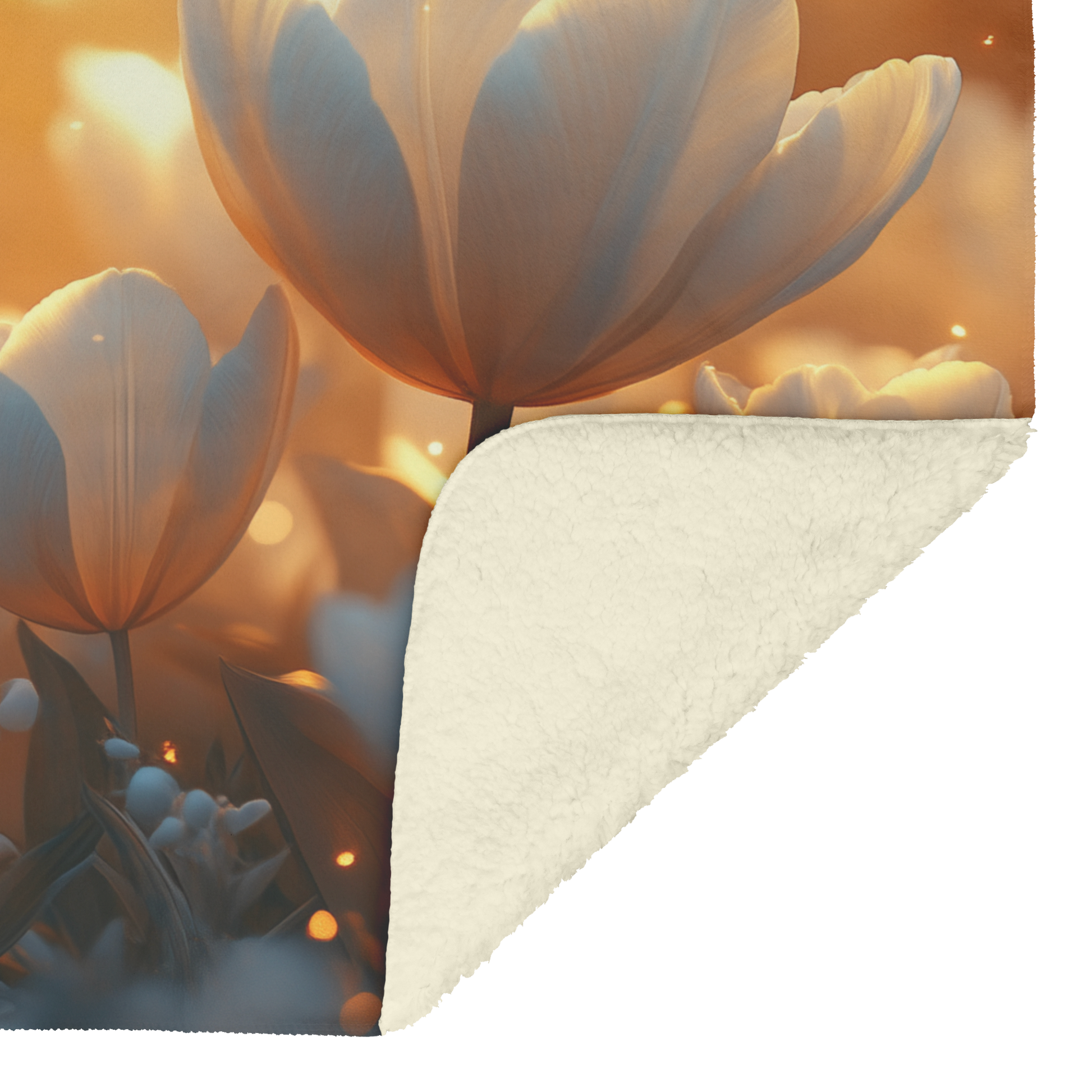 Garden_of_Glowing_White_Tulips_with_Gold_H_Blanket_Sherpa_Mockup.png