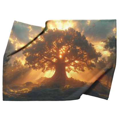 General_Sherman_Tree_with_Golden_Light_T_H_Blanket_Top_Bottom_Folds_Mockup.png