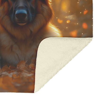 German_Shepherd_Family_in_Autumn_Meadow__H_Blanket_Sherpa_Mockup.png