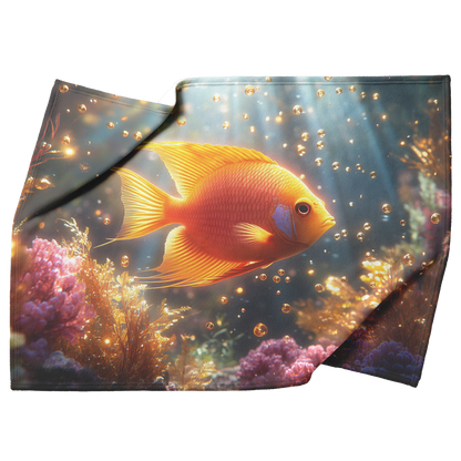Glowing_Angelfish_Swimming_Through_Coral_H_Blanket_Top_Bottom_Folds_Mockup.png