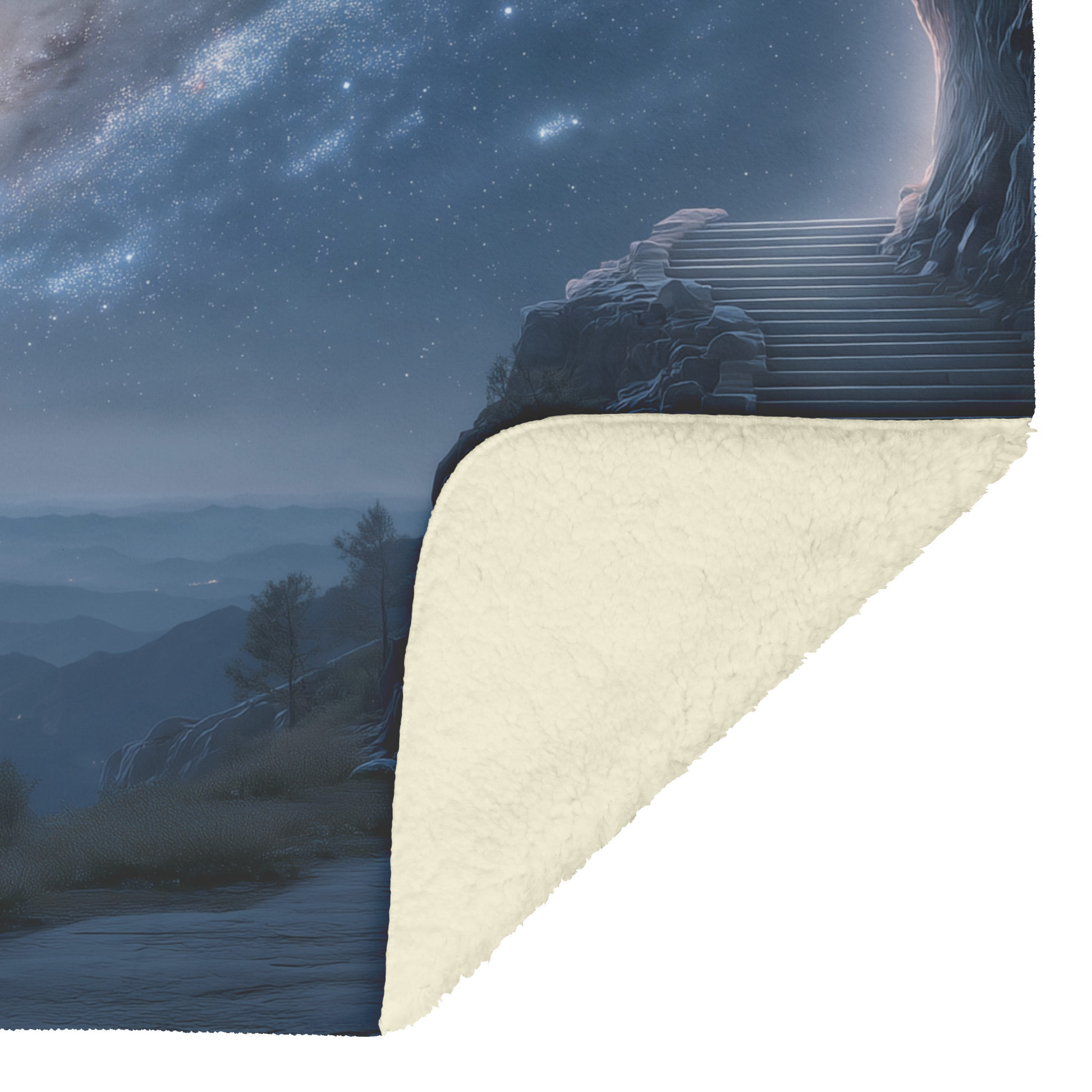 Glowing_Arch_At_Top_Of_Staircase_Among_S_H_Blanket_Sherpa_Mockup.png