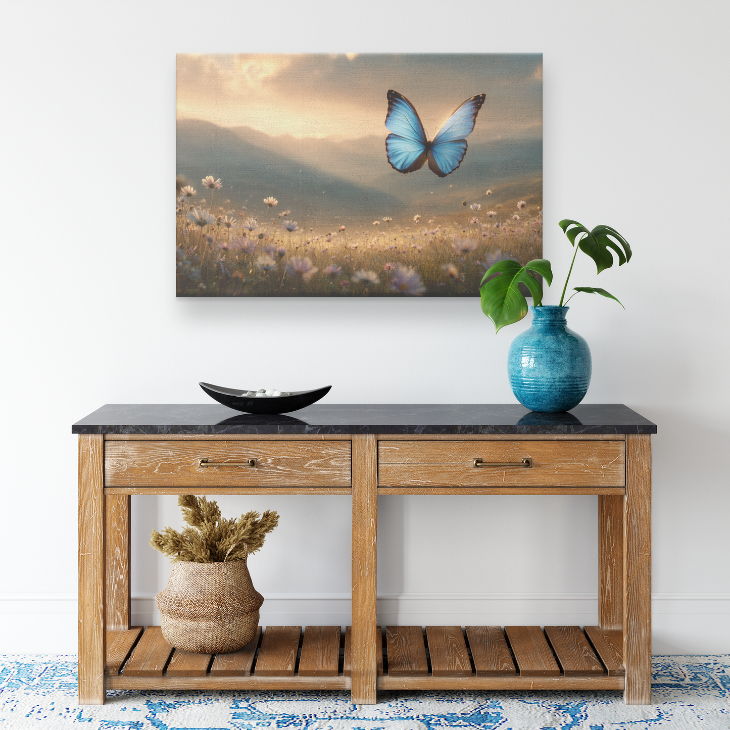 Glowing_Blue_Morpho_Butterfly_Flying_Ove_H_Rectangle_Smaller_Lifestyle_Mockup.png_15486595