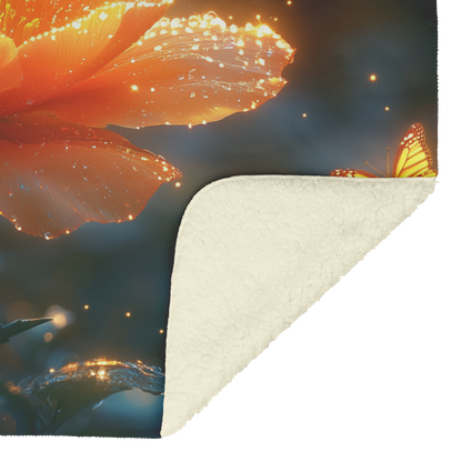 Glowing_Carnation_with_Dewdrops_Butterfl_H_Blanket_Sherpa_Mockup.png