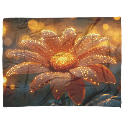 Glowing_Daisy_Covered_in_Morning_Dew_Fle_H_Blanket_AS_Flat_Mockup.png
