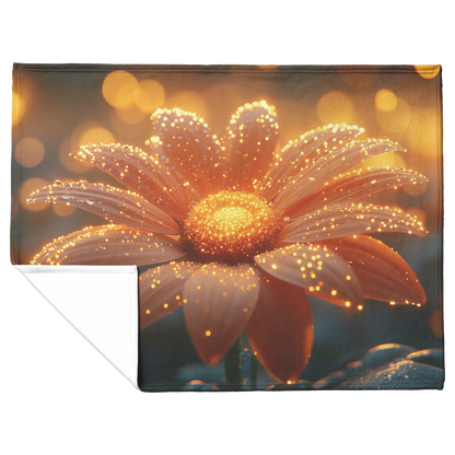 Glowing_Daisy_Covered_in_Morning_Dew_Fle_H_Blanket_Flat_Fold_Mockup.png