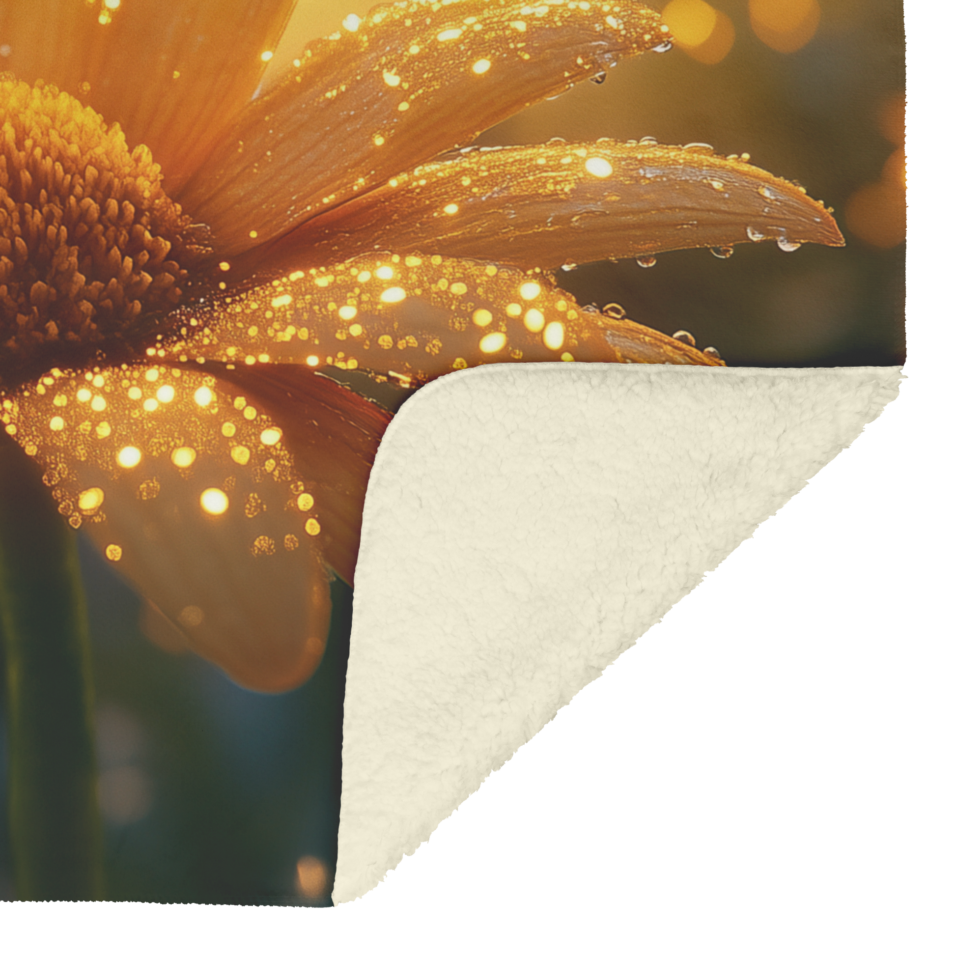 Glowing_Daisy_Covered_in_Morning_Dew_Fle_H_Blanket_Sherpa_Mockup.png