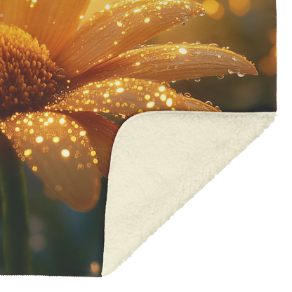 Glowing_Daisy_Covered_in_Morning_Dew_Fle_H_Blanket_Sherpa_Mockup.png