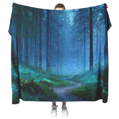 Glowing_Enchanted_Forest_With_Sparkling__H_Blanket_Model_Mockup.png