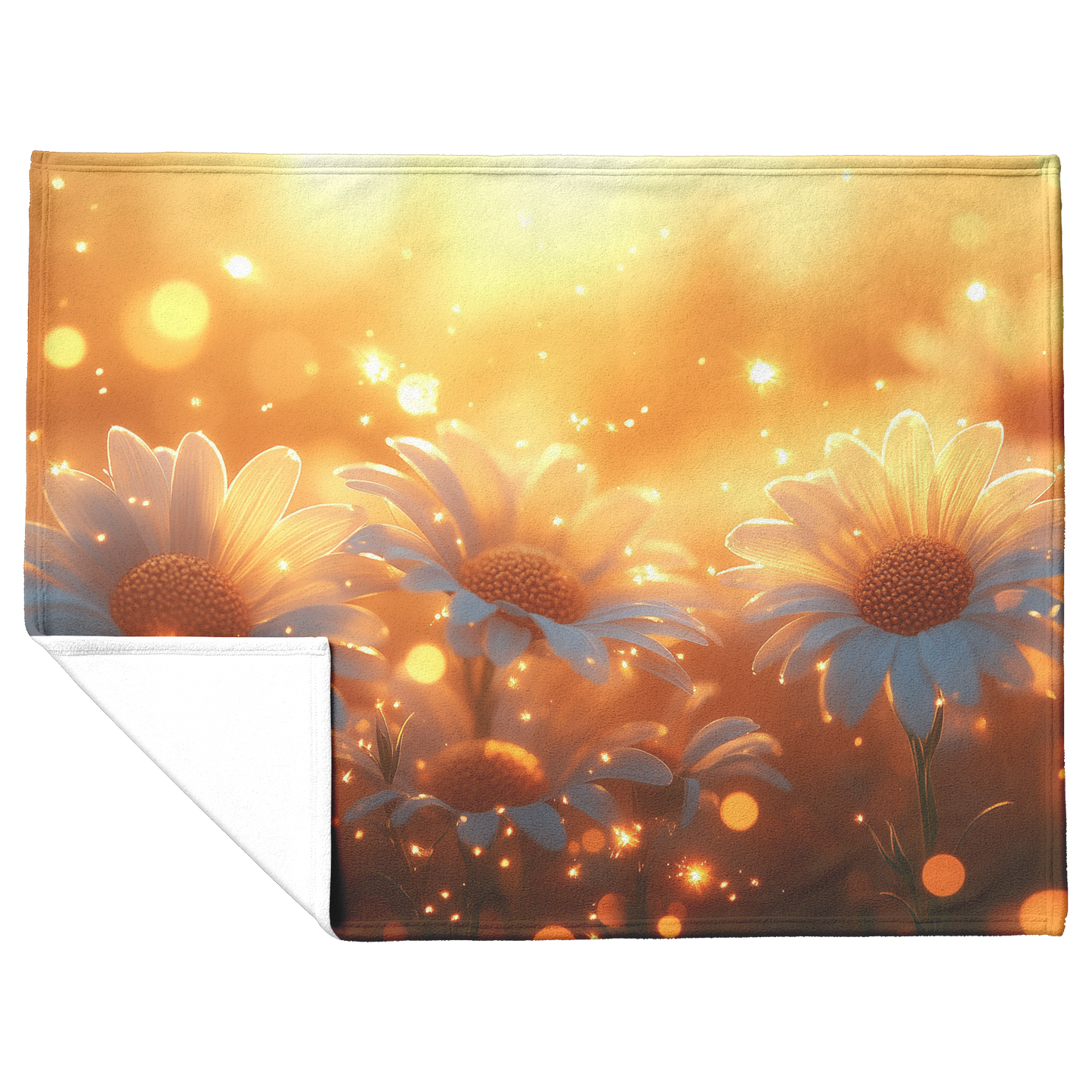 Glowing_Field_of_White_Daisies_with_Gold_H_Blanket_Flat_Fold_Mockup.png