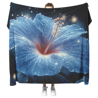 Glowing_Frost_Hibiscus_with_Snowflakes_S_H_Blanket_Model_Mockup.png
