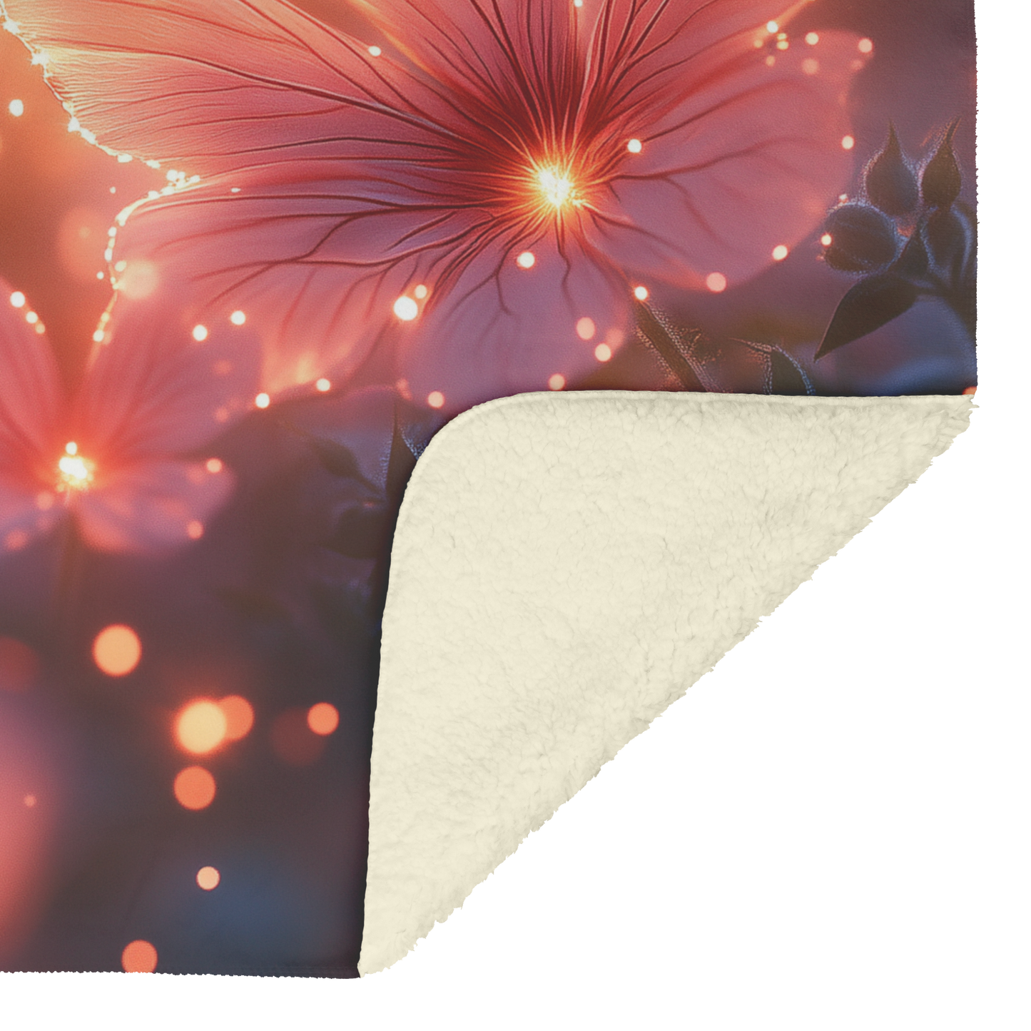 Glowing_Geranium_Blossoms_with_Sunrise_L_H_Blanket_Sherpa_Mockup.png