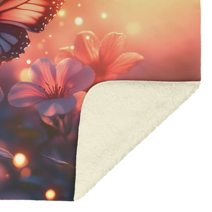 Glowing_Geranium_Blossoms_with_Sunrise_L_H_Blanket_Sherpa_Mockup.png