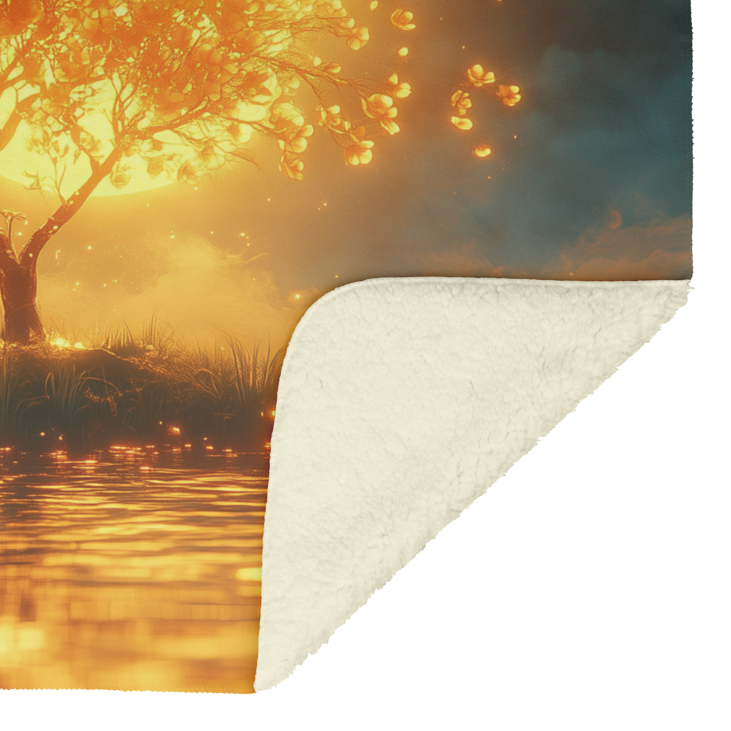 Glowing_Geranium_Bush_with_Silver_Light__H_Blanket_Sherpa_Mockup.png