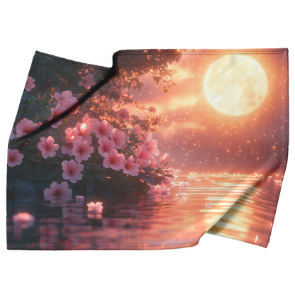 Glowing_Geranium_Bush_with_Silver_Light__H_Blanket_Top_Bottom_Folds_Mockup.png