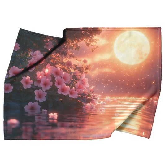 Glowing_Geranium_Bush_with_Silver_Light__H_Blanket_Top_Bottom_Folds_Mockup.png