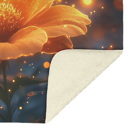 Glowing_Golden_Marigold_in_Misty_Garden__H_Blanket_Sherpa_Mockup.png