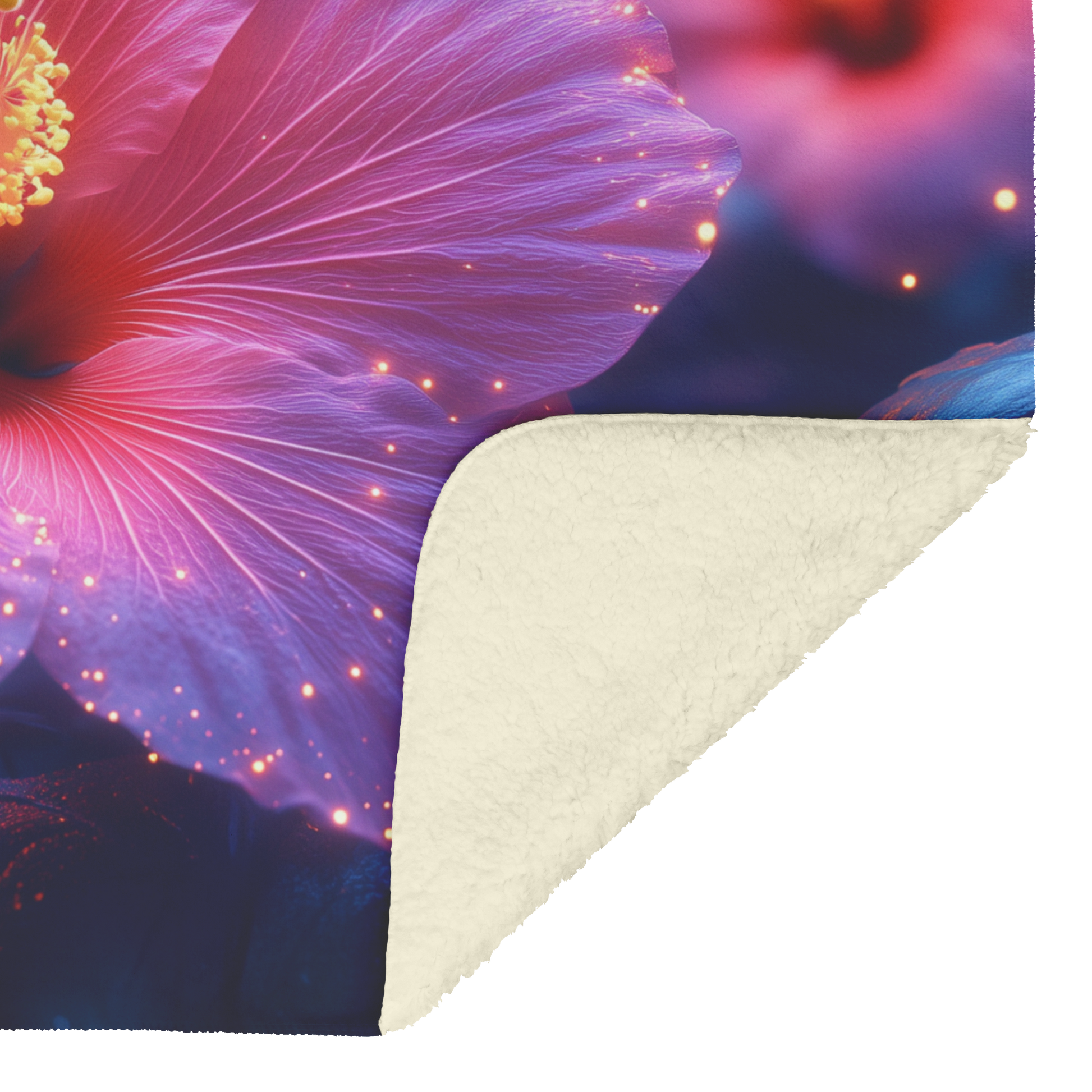 Glowing_Hibiscus_Garden_with_Sparkles_Li_H_Blanket_Sherpa_Mockup.png