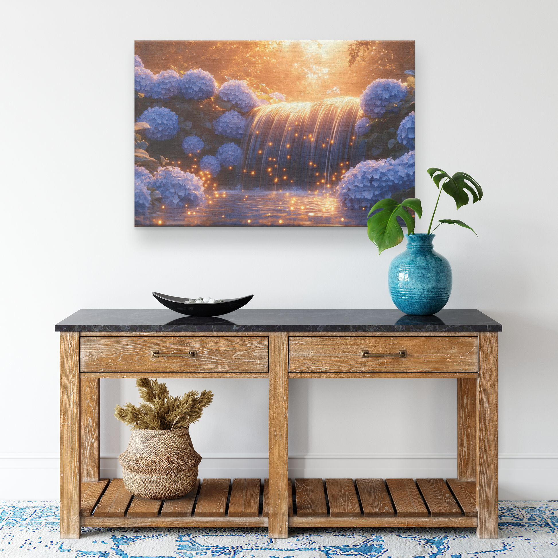 Glowing_Hydrangeas_Blooming_by_Waterfall_H_Rectangle_Smaller_Lifestyle_Mockup.png