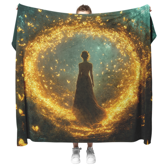 Glowing_Jasmine_Archway_with_Butterflies_H_Blanket_Model_Mockup.png