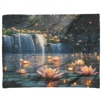 Glowing_Lilies_Beside_Crystal_Waterfall__H_Blanket_AS_Flat_Mockup.png