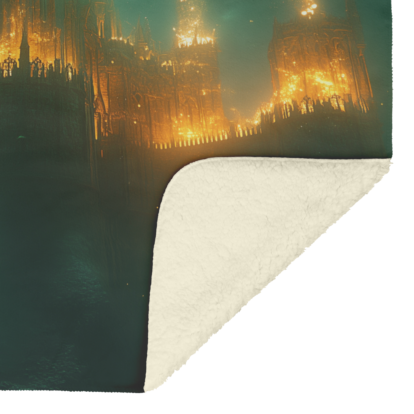 Glowing_Mermaid_Castle_Surrounded_by_Sea_H_Blanket_Sherpa_Mockup.png