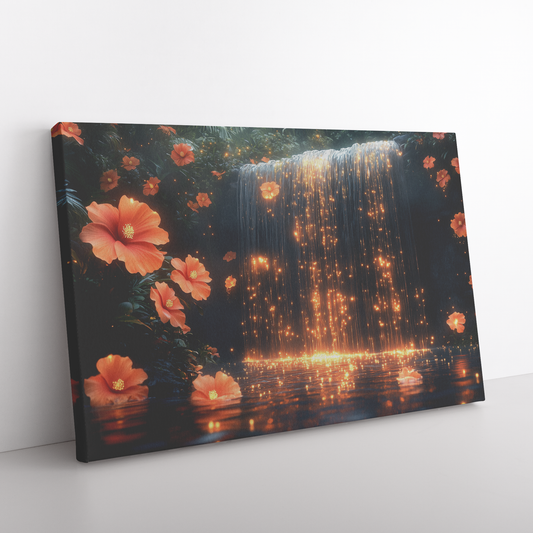 Glowing_Orange_Hibiscus_Flowers_Blooming_H_Rectangle_Angle_Floor_Mockup.png