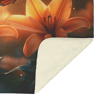 Glowing_Orange_and_Yellow_Lily_Garden_wi_H_Blanket_Sherpa_Mockup.png
