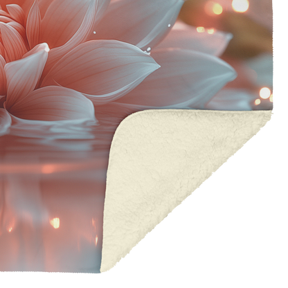 Glowing_Pink_and_White_Dahlias_on_Pond_w_H_Blanket_Sherpa_Mockup.png