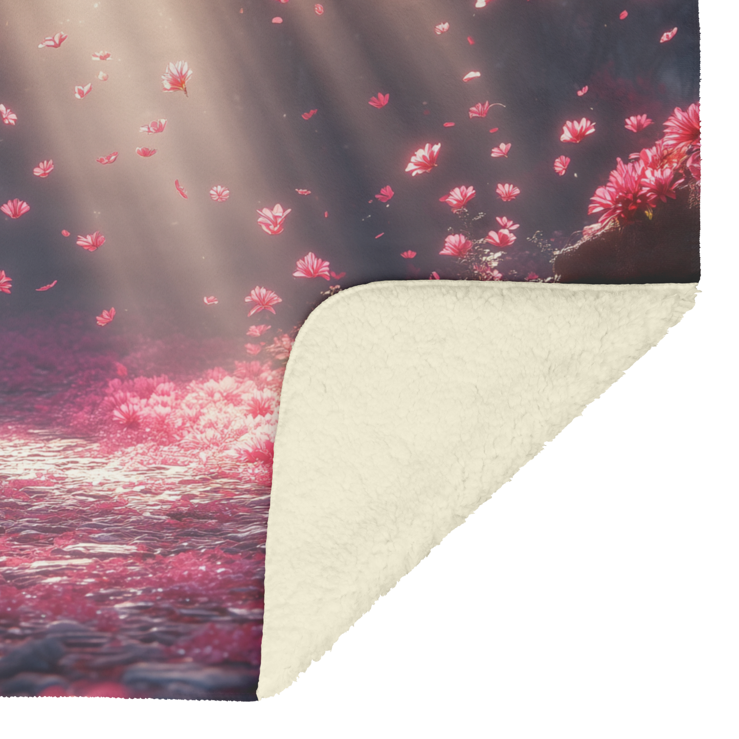 Glowing_Purple_Chrysanthemums_in_Forest__H_Blanket_Sherpa_Mockup.png