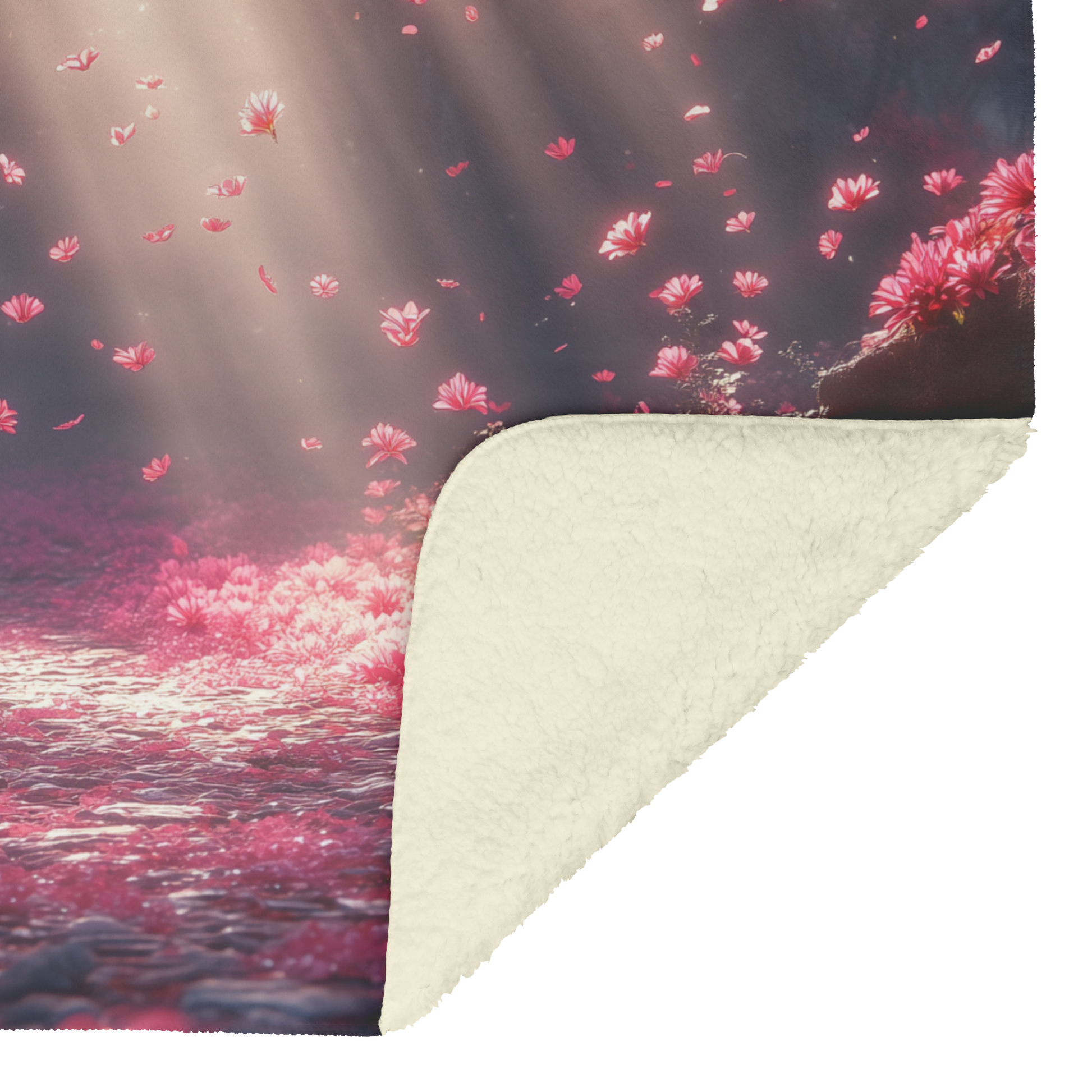 Glowing_Purple_Chrysanthemums_in_Forest__H_Blanket_Sherpa_Mockup.png