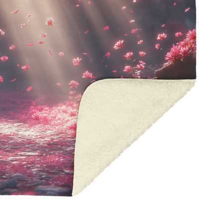 Glowing_Purple_Chrysanthemums_in_Forest__H_Blanket_Sherpa_Mockup.png