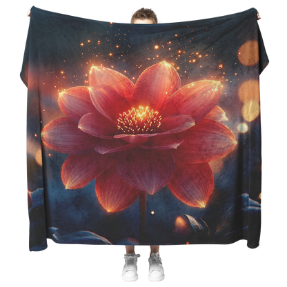 Glowing_Red_Dahlia_in_Misty_Garden_with__H_Blanket_Model_Mockup.png