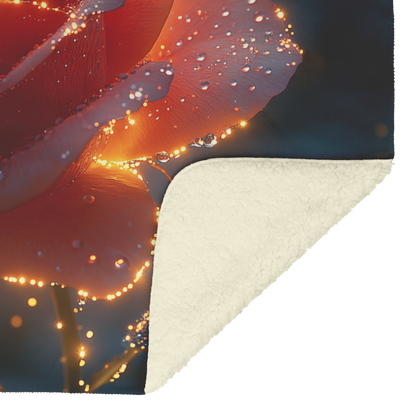 Glowing_Red_Rose_with_Dewdrops_Golden_Li_H_Blanket_Sherpa_Mockup.png