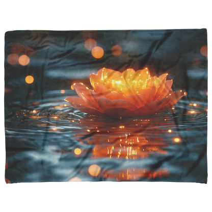 Glowing_Rose_Petal_Floating_on_Clear_Pon_H_Blanket_AS_Flat_Mockup.png
