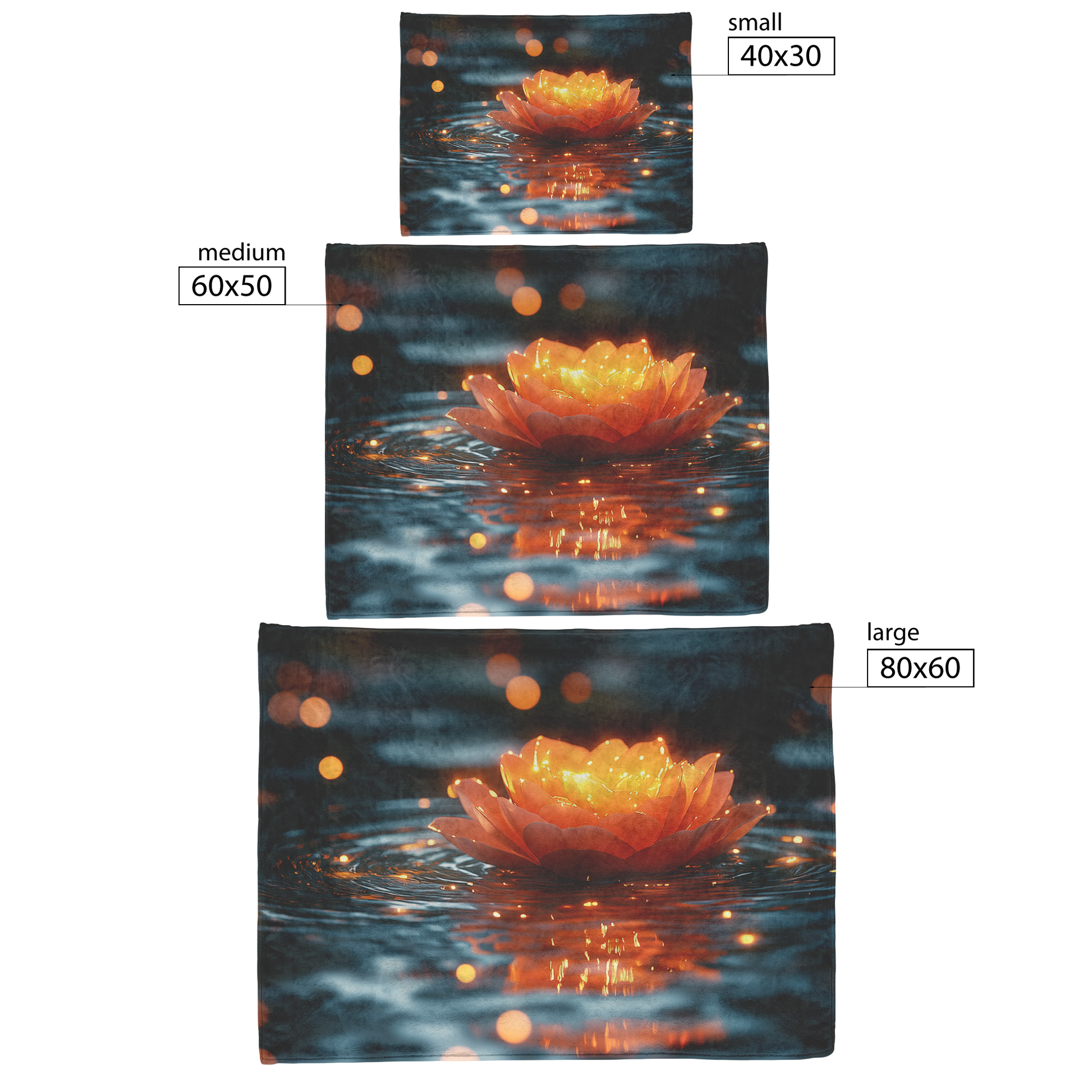 Glowing_Rose_Petal_Floating_on_Clear_Pon_H_Blanket_Size_Options_Mockup.png