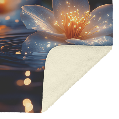 Glowing_White_Gardenia_Petals_on_Water_w_H_Blanket_Sherpa_Mockup.png