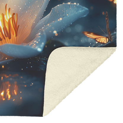 Glowing_White_Lily_in_Misty_Forest_Clear_H_Blanket_Sherpa_Mockup.png