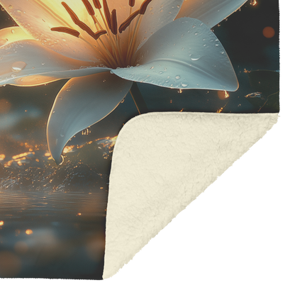 Glowing_White_Lily_in_Misty_Forest_Clear_H_Blanket_Sherpa_Mockup.png