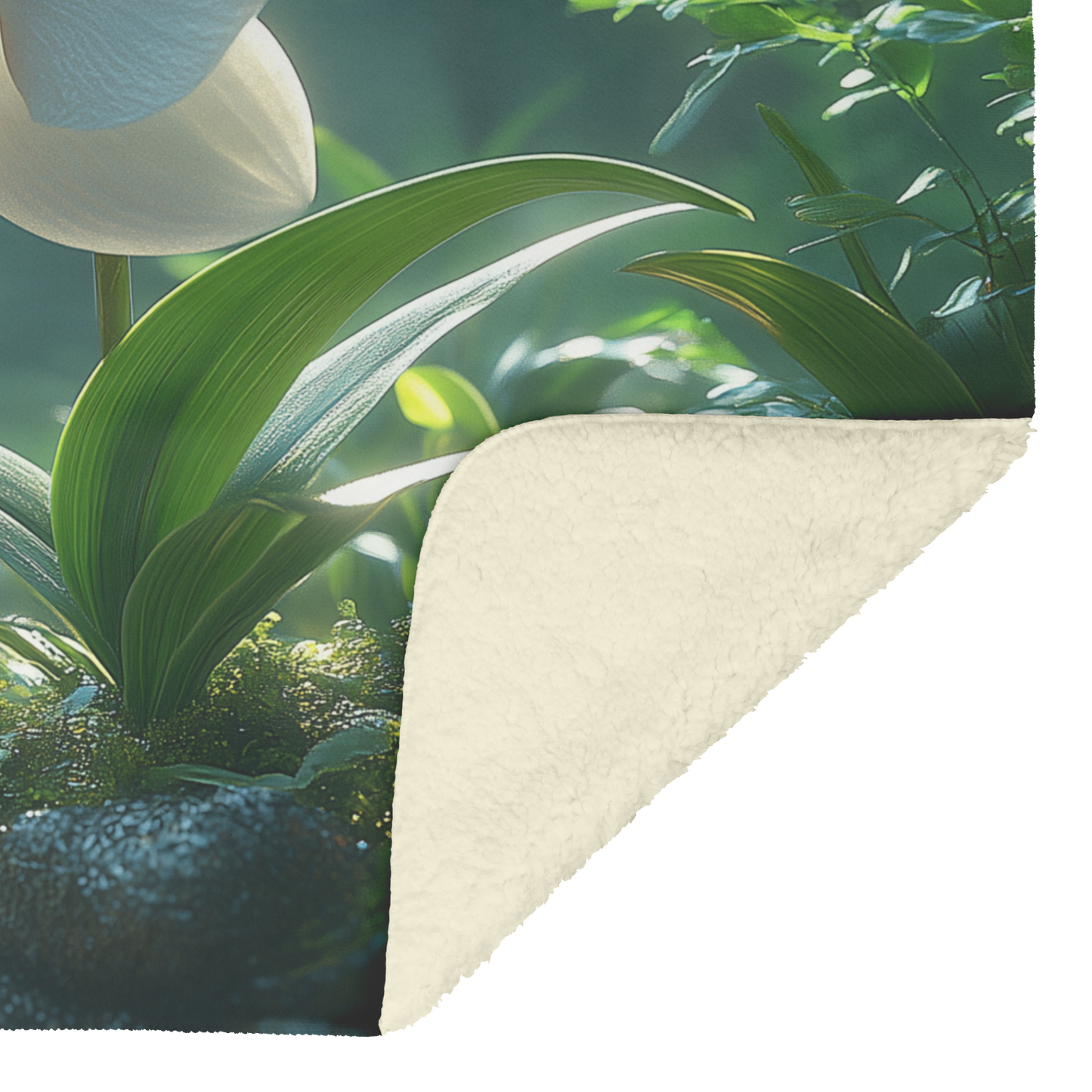 Glowing_White_Orchid_in_Misty_Forest_wit_H_Blanket_Sherpa_Mockup.png
