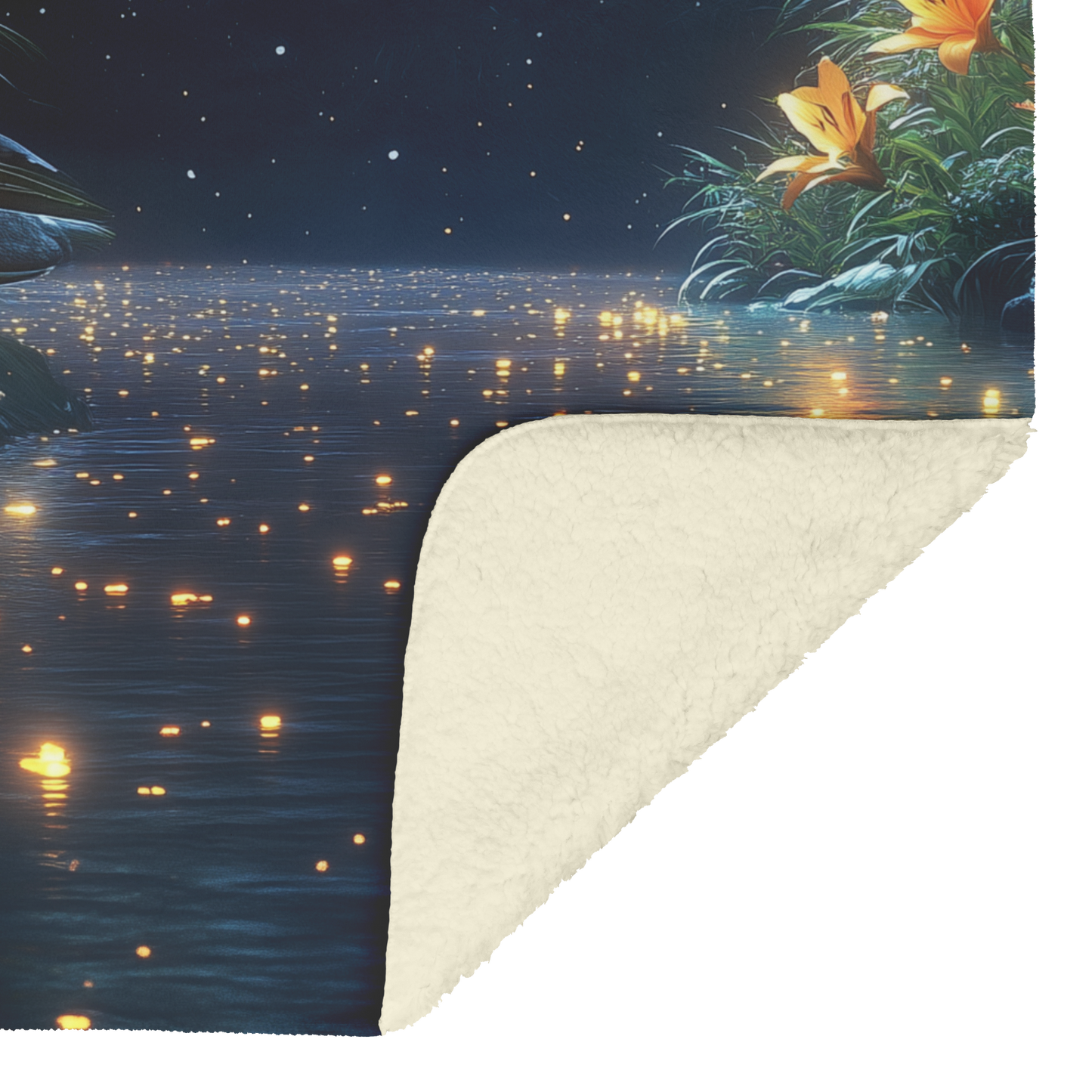 Glowing_Yellow_Lilies_by_Golden_Riverban_H_Blanket_Sherpa_Mockup.png